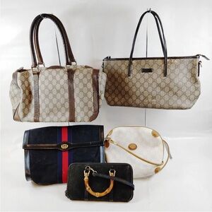 Gucci Shoulder Bags in Cream, Brown, and Black